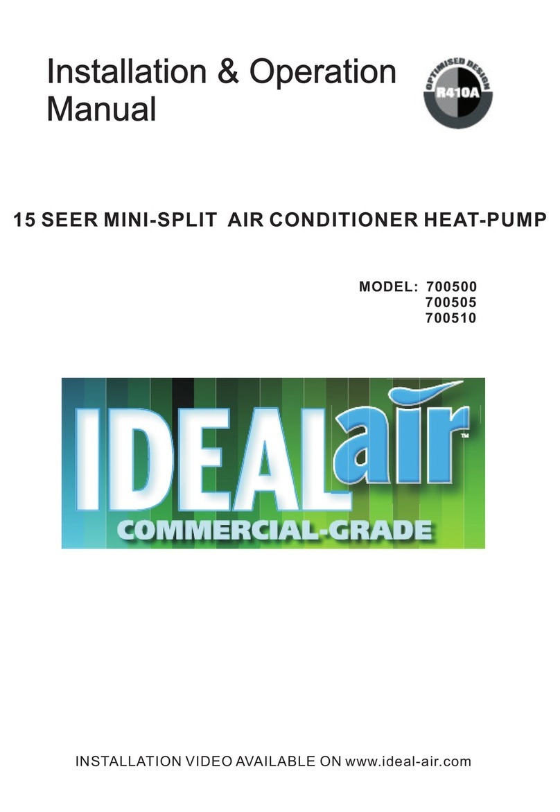 Ideal Air 700500 Installation & operation manual