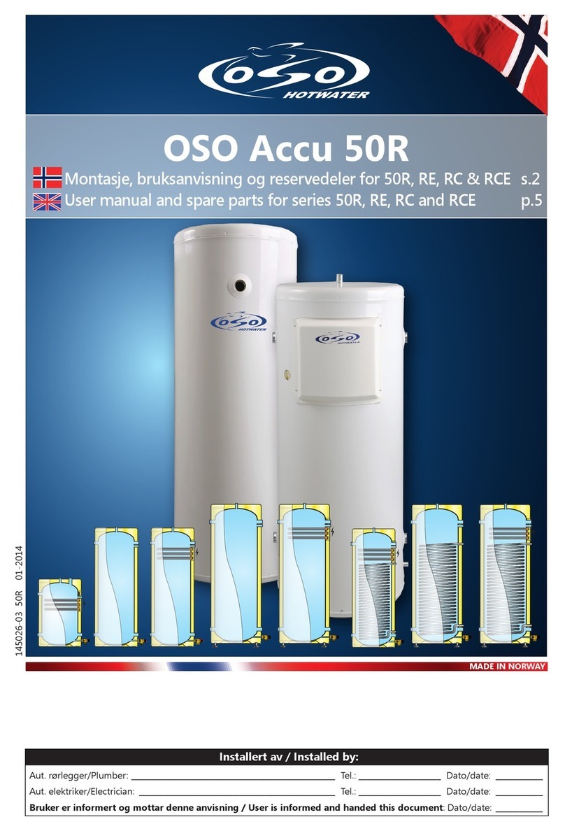 OSO Accu 50R User manual and  spare parts list