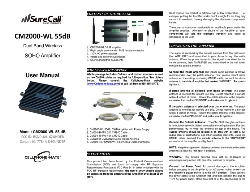 SureCall CM2000-WL 55dB user manual