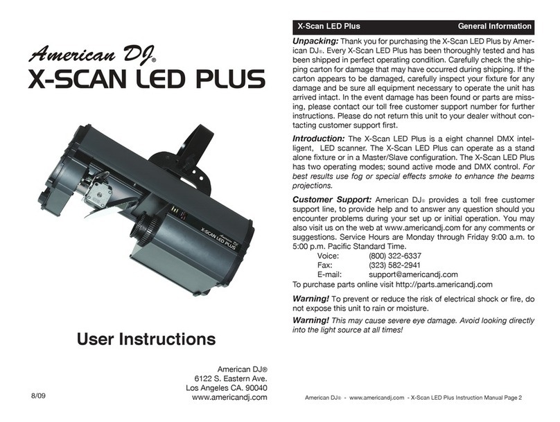 American DJ X-Scan LED Plus User instructions
