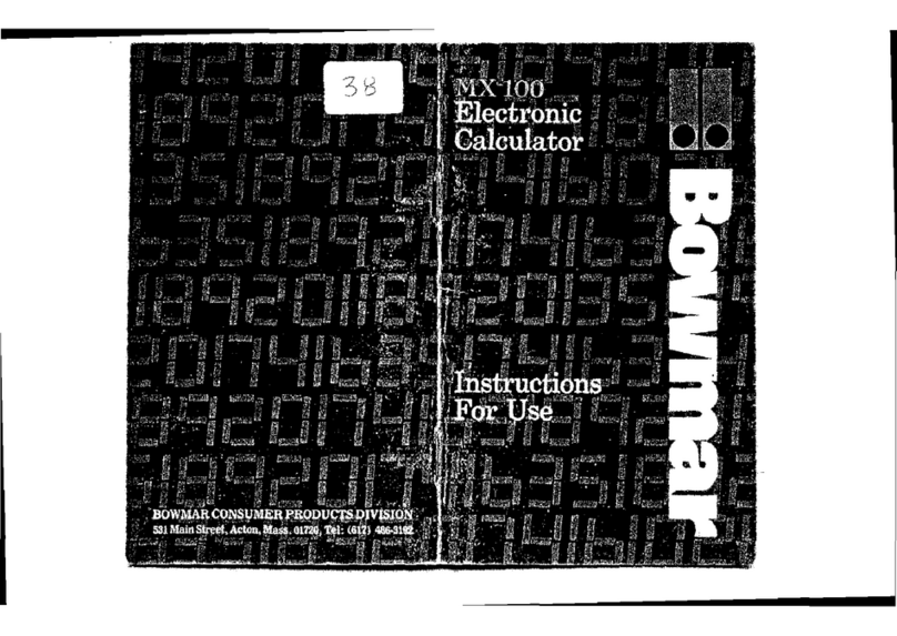Bowmar MX 100 Instructions for use