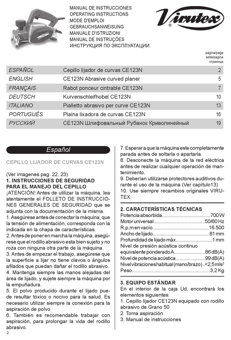 Virutex CE123N operating instructions