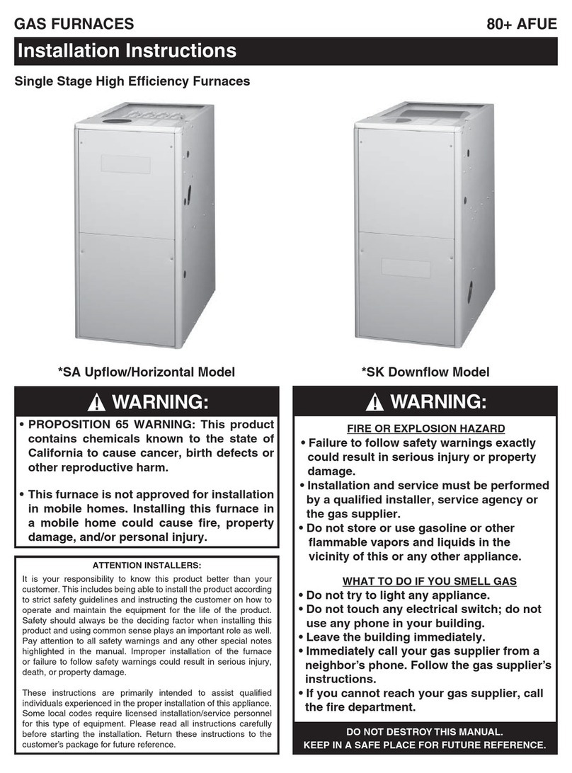 Nordyne 80+ AFUE Two User manual