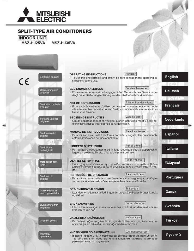 Mitsubishi Electric MSZ-HJ25VA User manual