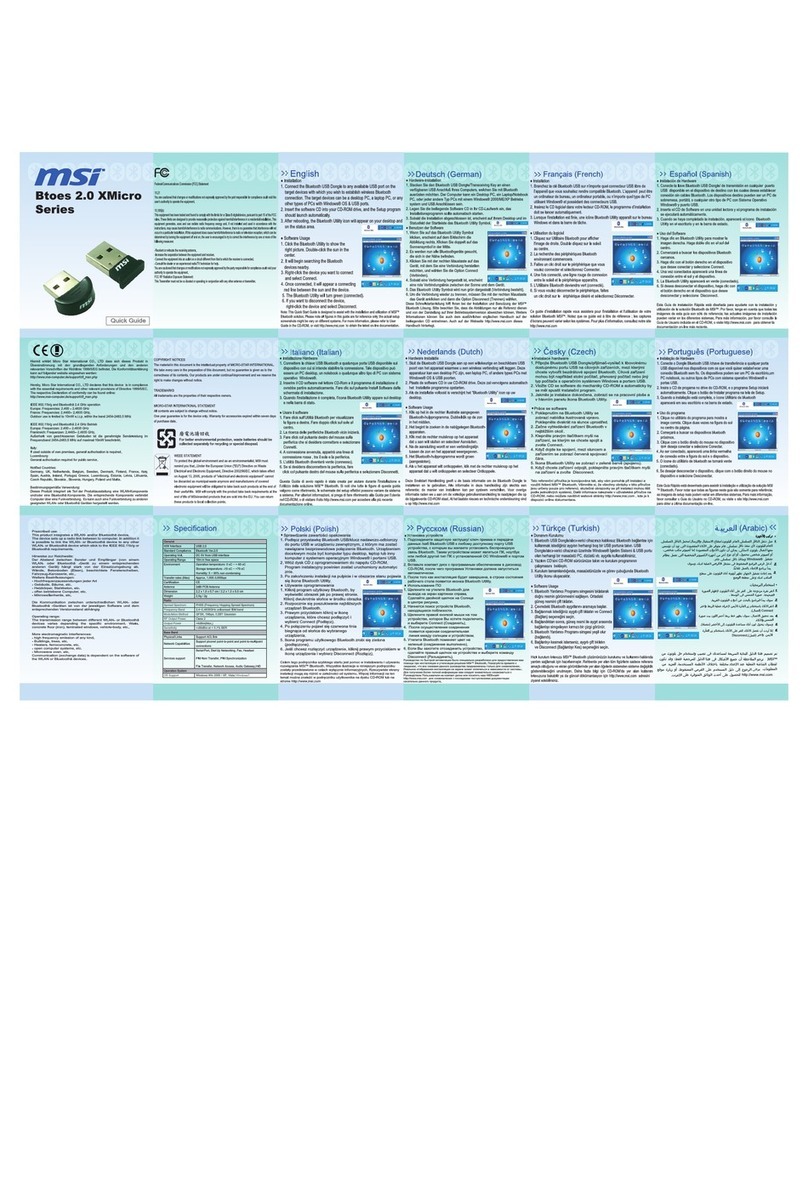 MSI Btones 2.0 XMicro Series quick guide