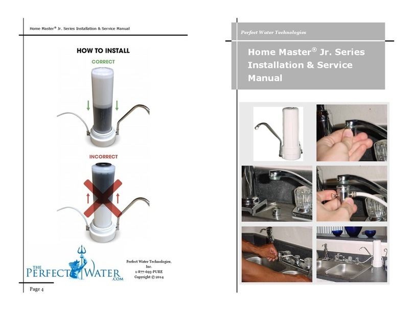 Perfect Water Technologies Home Master Jr. Series Installation & service manual