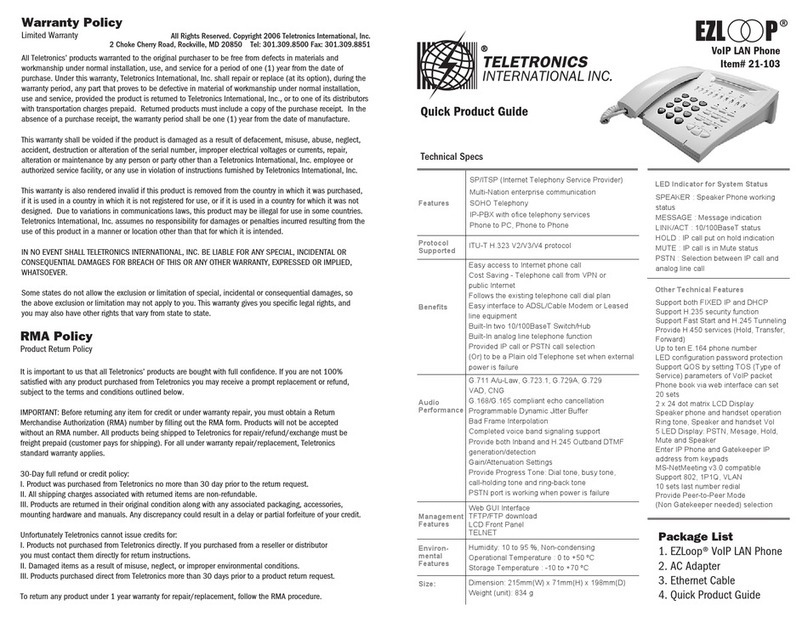 EZLoop EZLOOP 21-103 quick guide