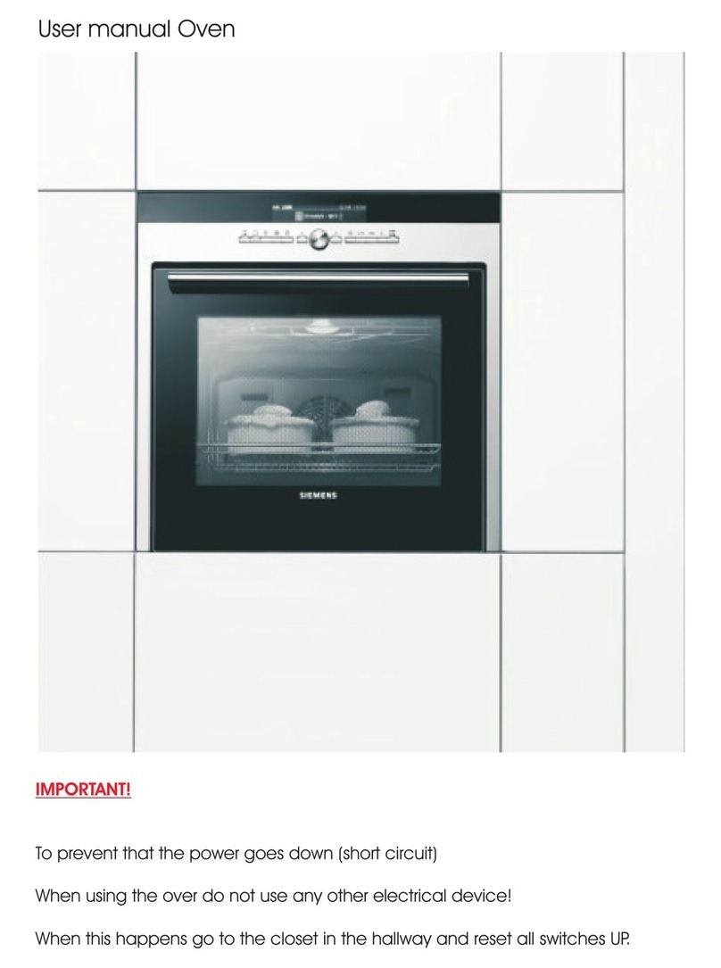 Siemens Oven User manual