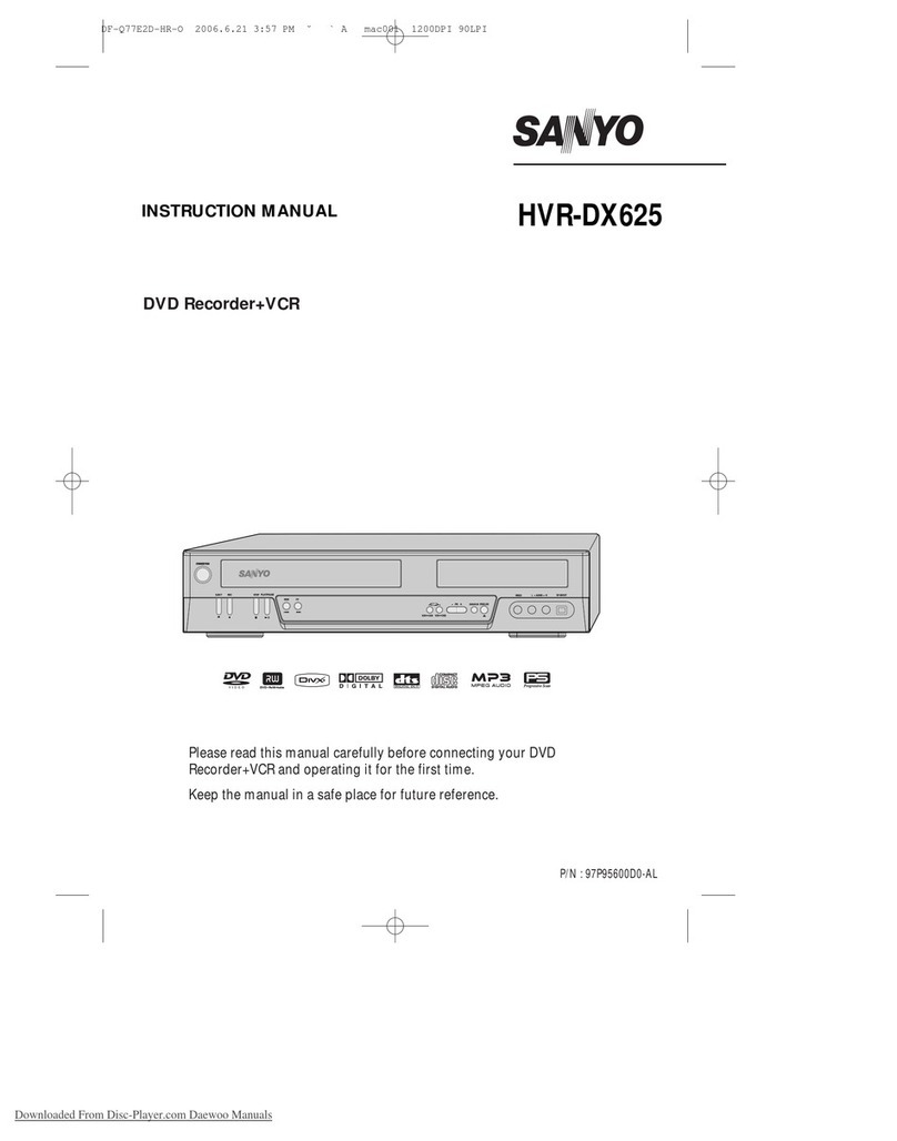 Sanyo HVR-DX625 instruction manual