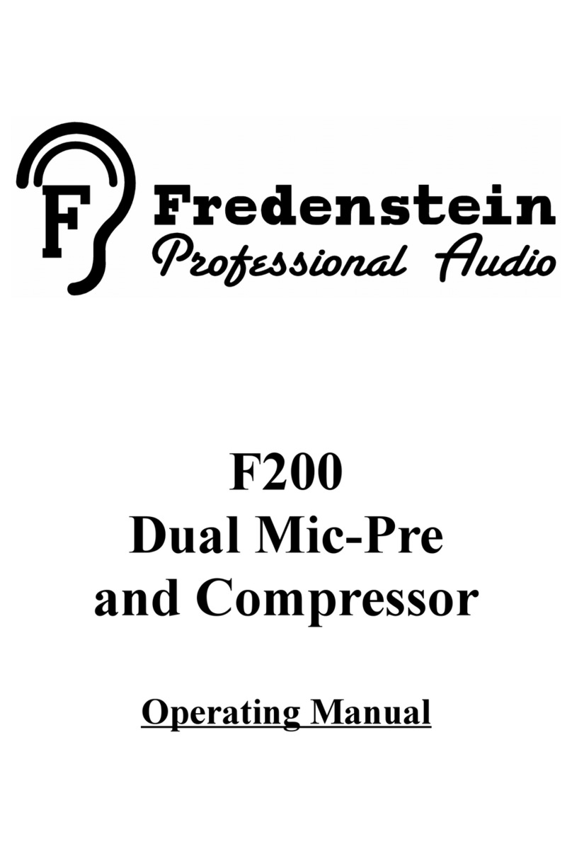 Fredenstein F200 operating manual