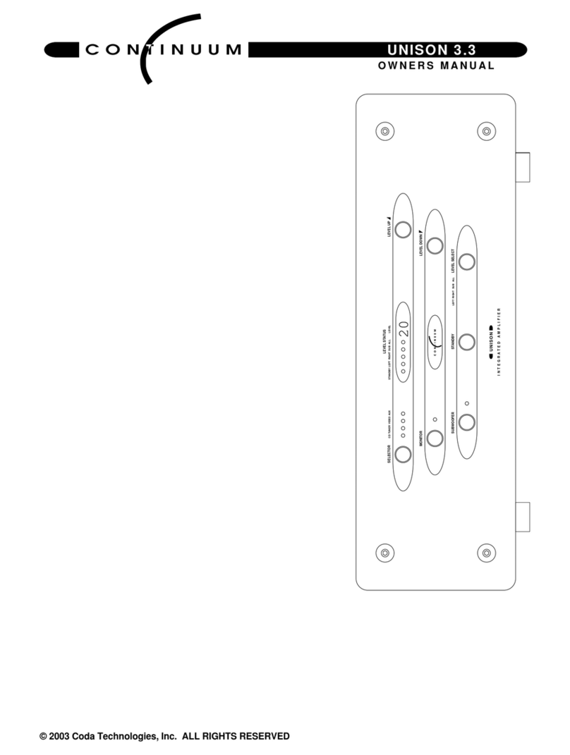 Continuum UNISON 3.3 owner's manual
