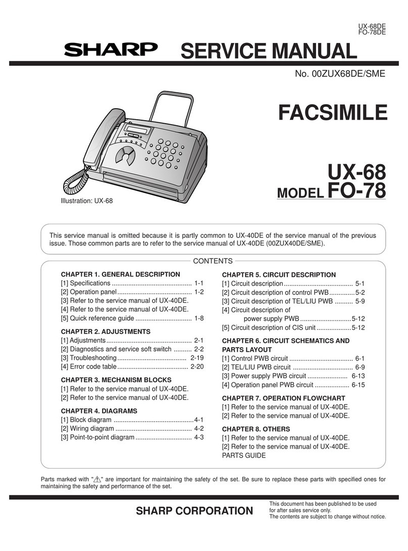 Sharp UX-68 User manual