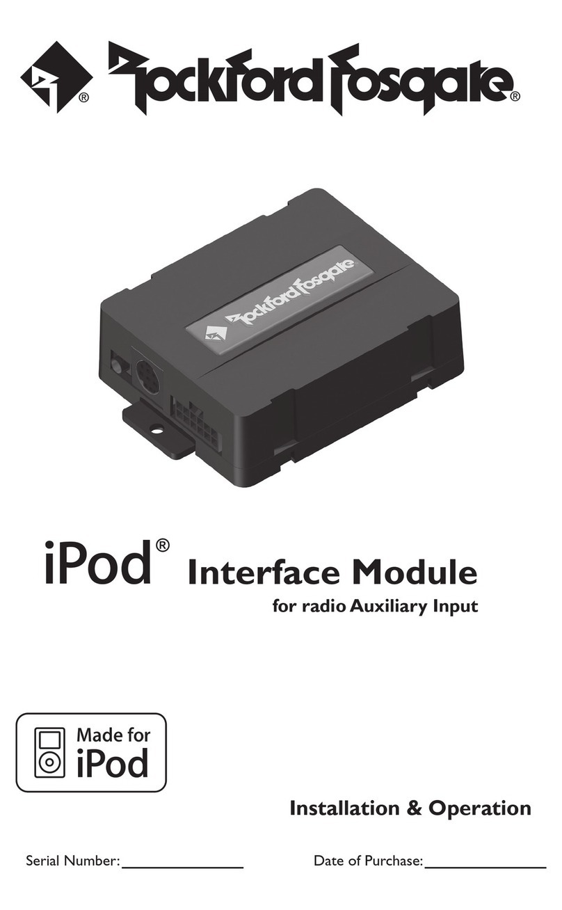 Rockford Fosgate iPod Interface Module Installation & operation