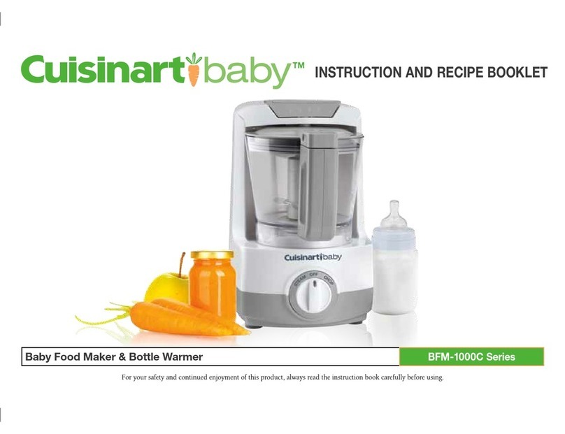 Cuisinart Baby BFM-1000C Series INSTRUCTION AND RECIPE BOOKLET