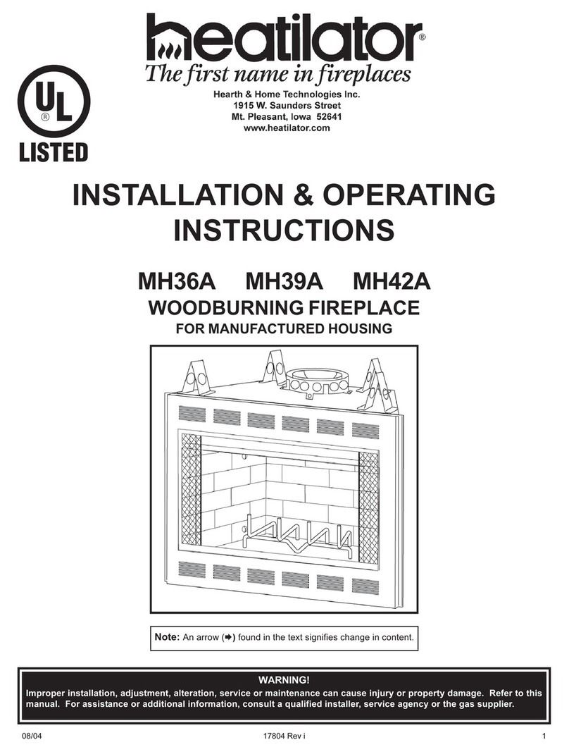 Heatilator MH36A User manual
