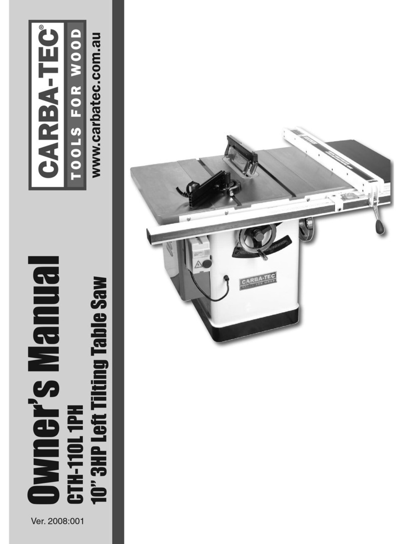 Carbatec CTH-110L 1PH User manual Carbatec CTH-110L 1PH User manual
