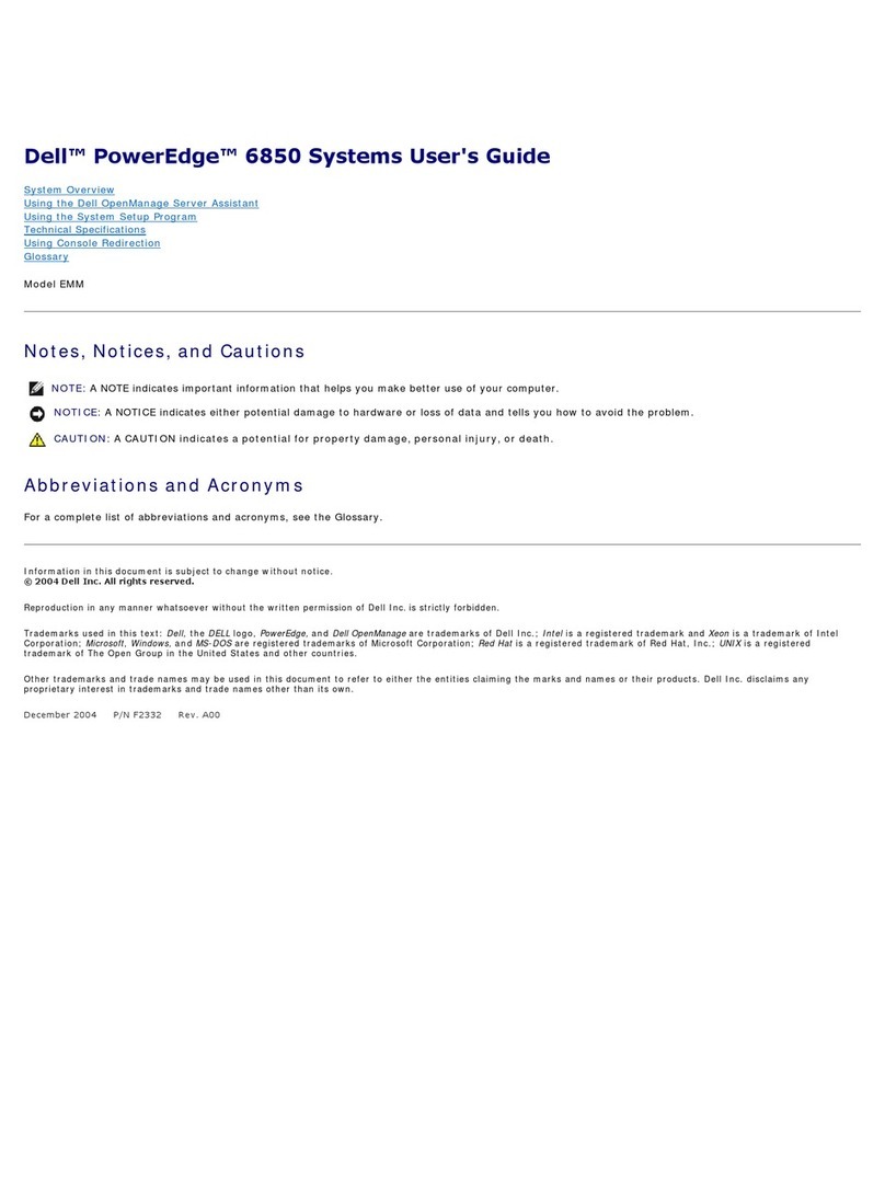 Dell PowerEdge 6850 User manual