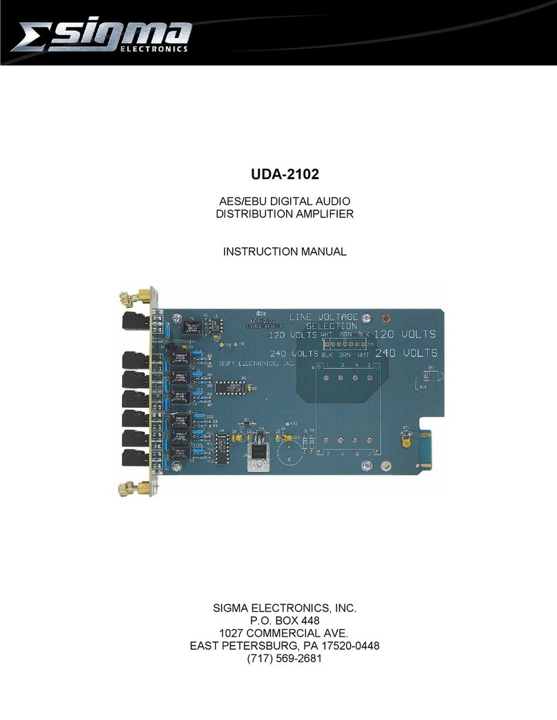 Sigma UDA-2102 instruction manual