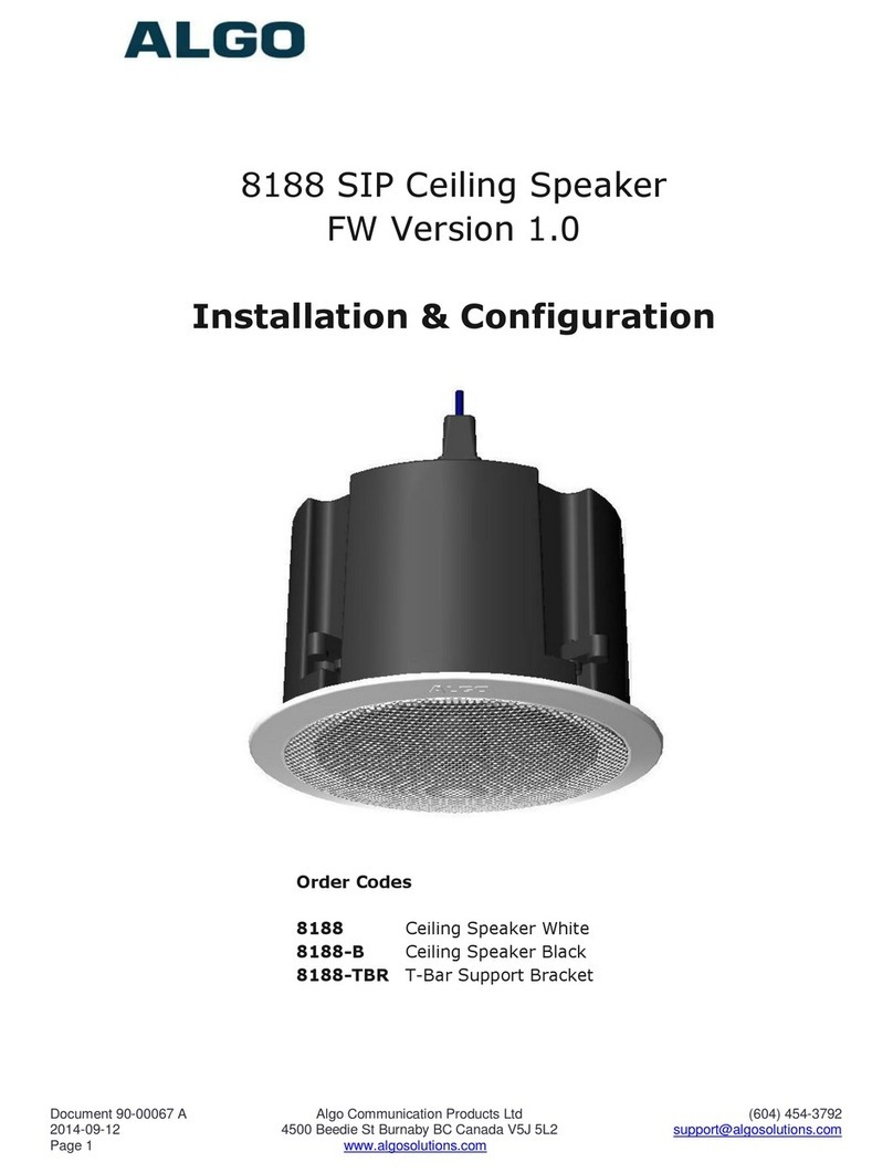 Algo 8188 User manual