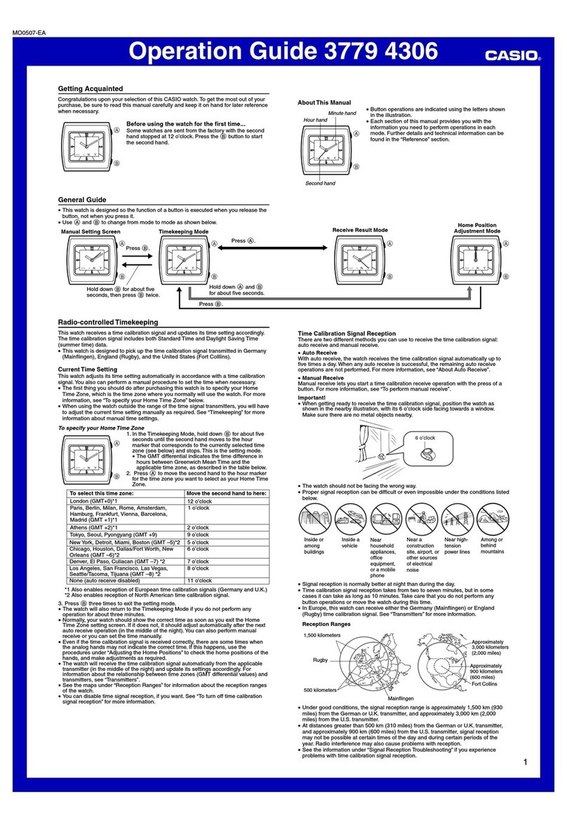 Casio 3779 User manual