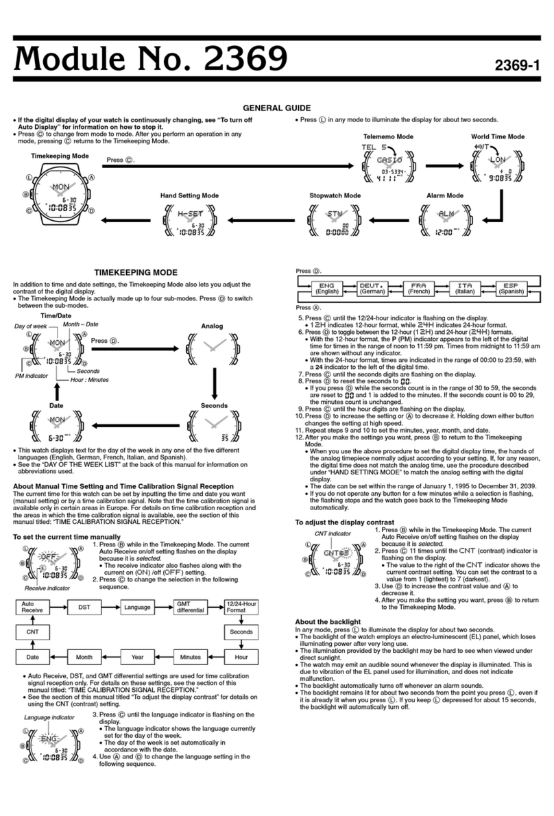 Casio 2369 User manual