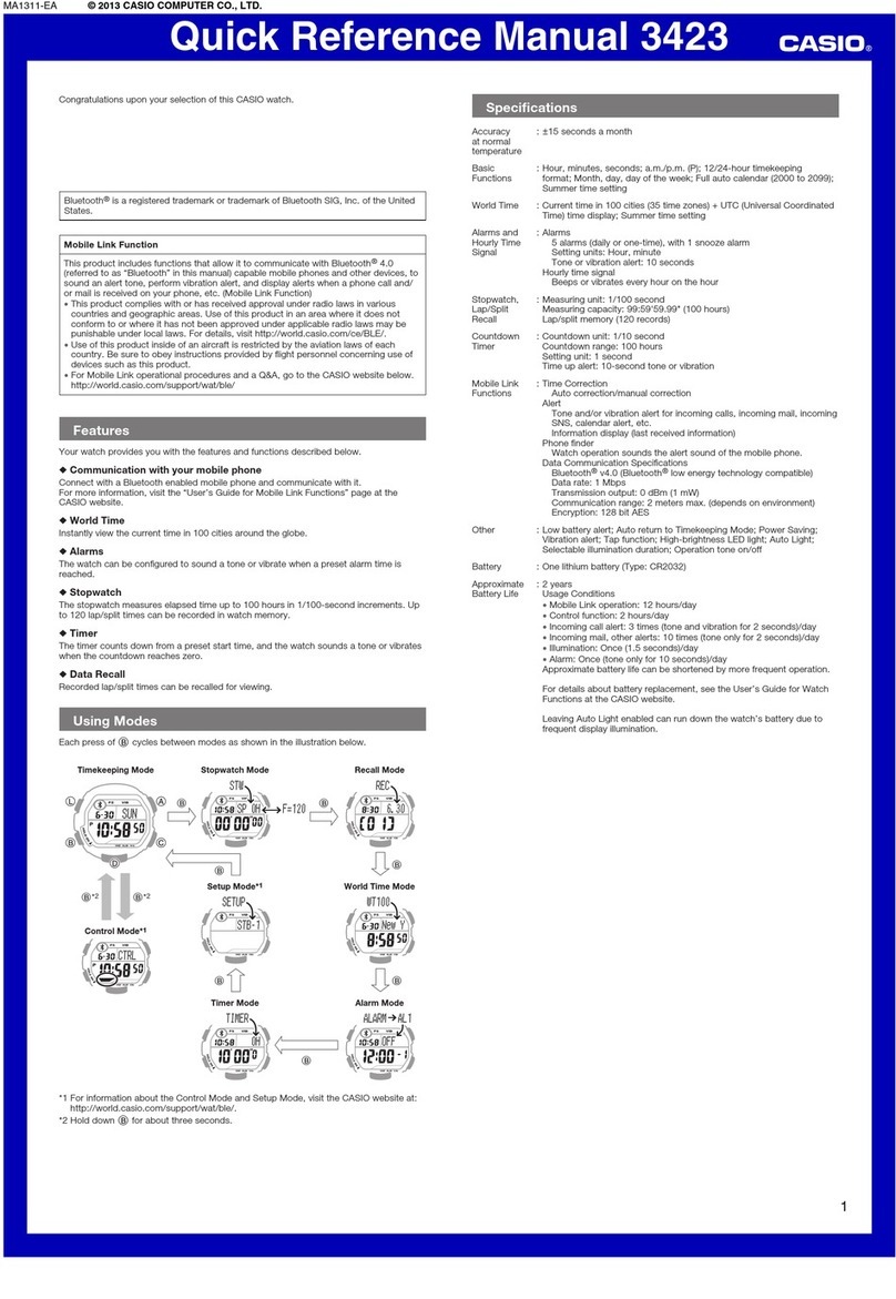 Casio 3423 Service manual
