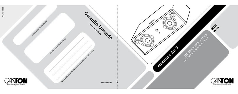 Canton musicbox Air 3 operating instructions
