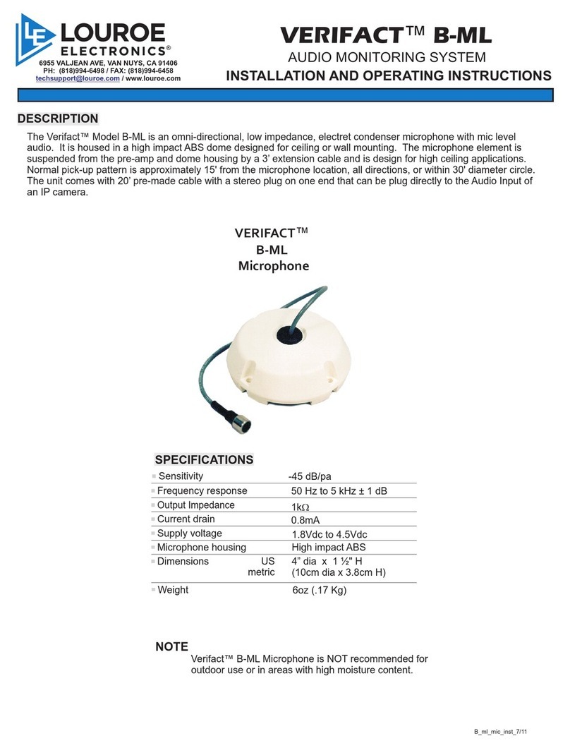 Louroe VERIFACT B-ML Installation and operating instructions