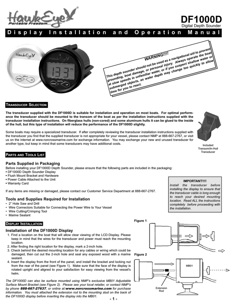 Hawkeye Mfg DF1000D Installation and operation manual Hawkeye Mfg DF1000D Installation and operation manual