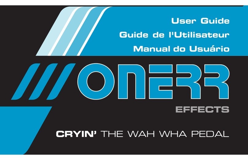 Onerr Cryin' The Wah Wha Pedal User manual