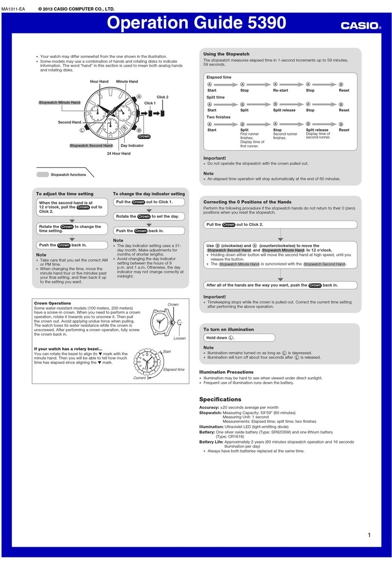 Casio 5390 User manual