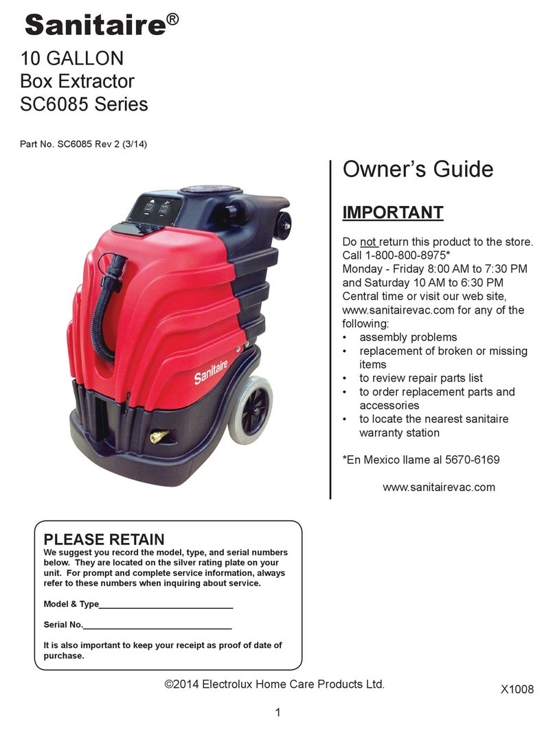 Sanitaire SC6085 Series User manual