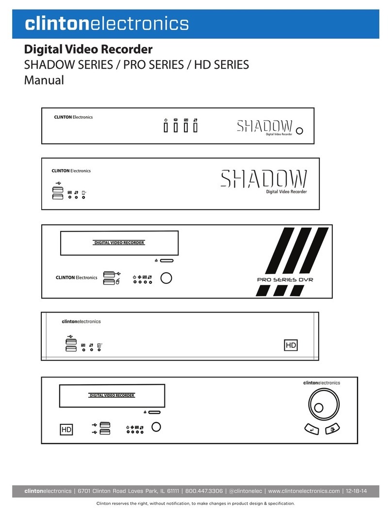Clinton Electronics Shadow Series Instruction manual