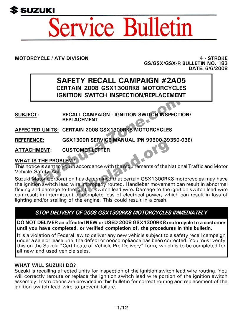 Suzuki k8 gsx1300r Service bulletin