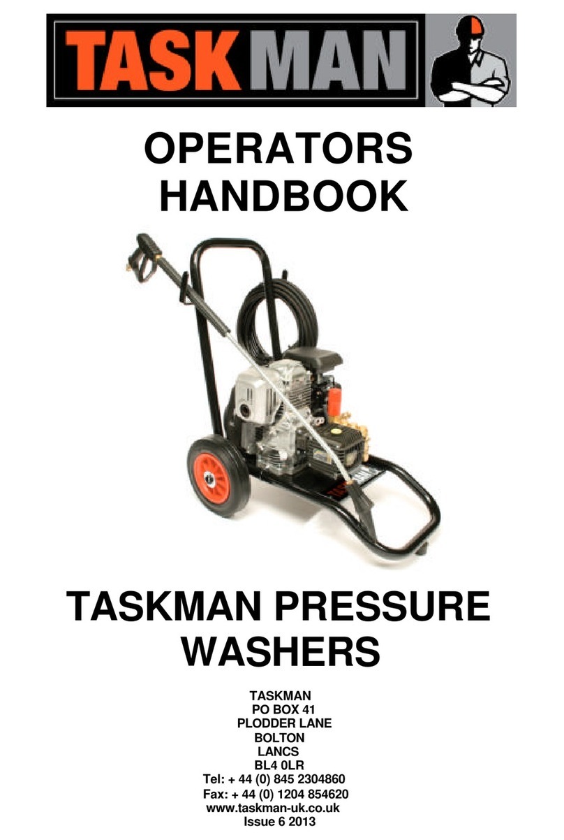 taskman Pressure Washer Operator's handbook