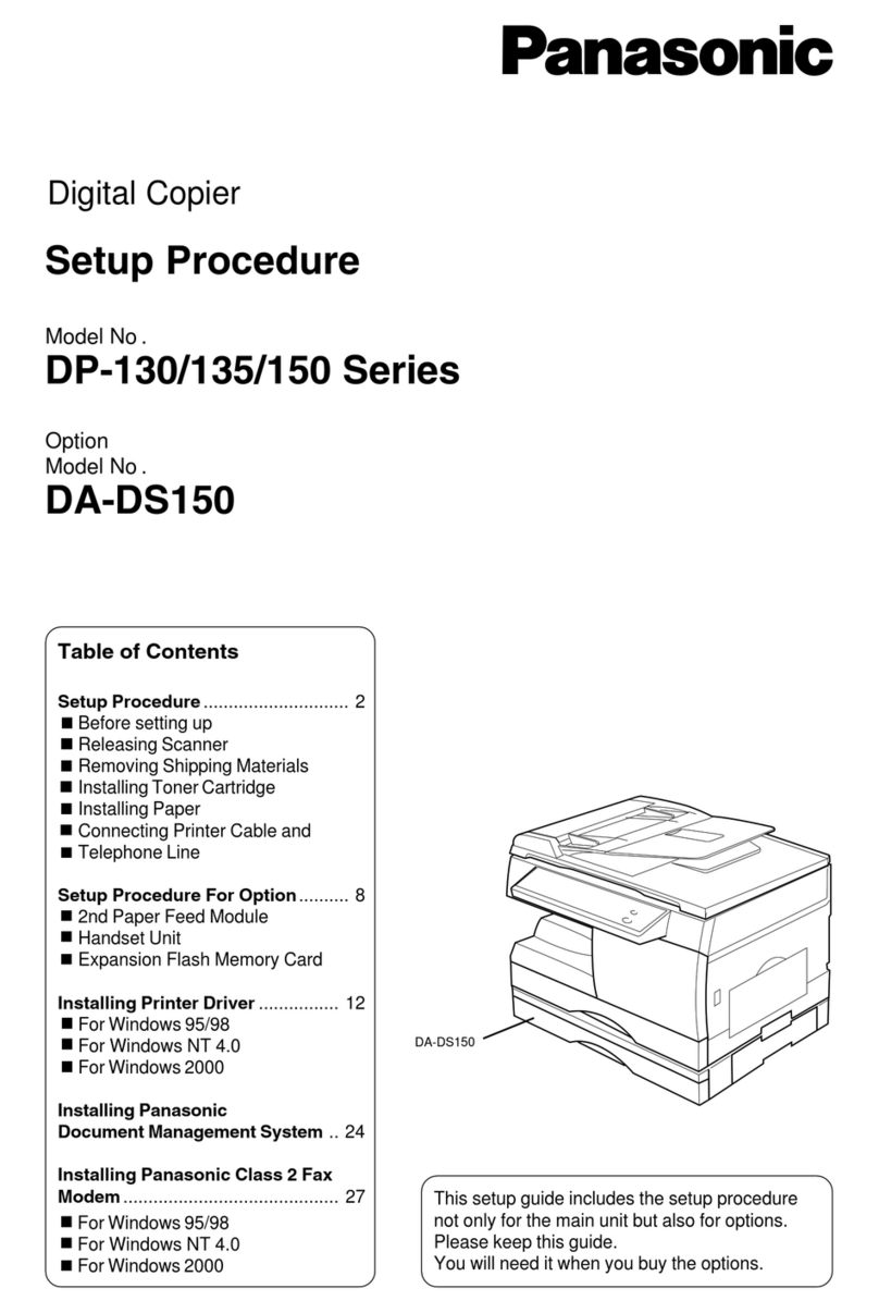 Panasonic DP-130 Series Manual