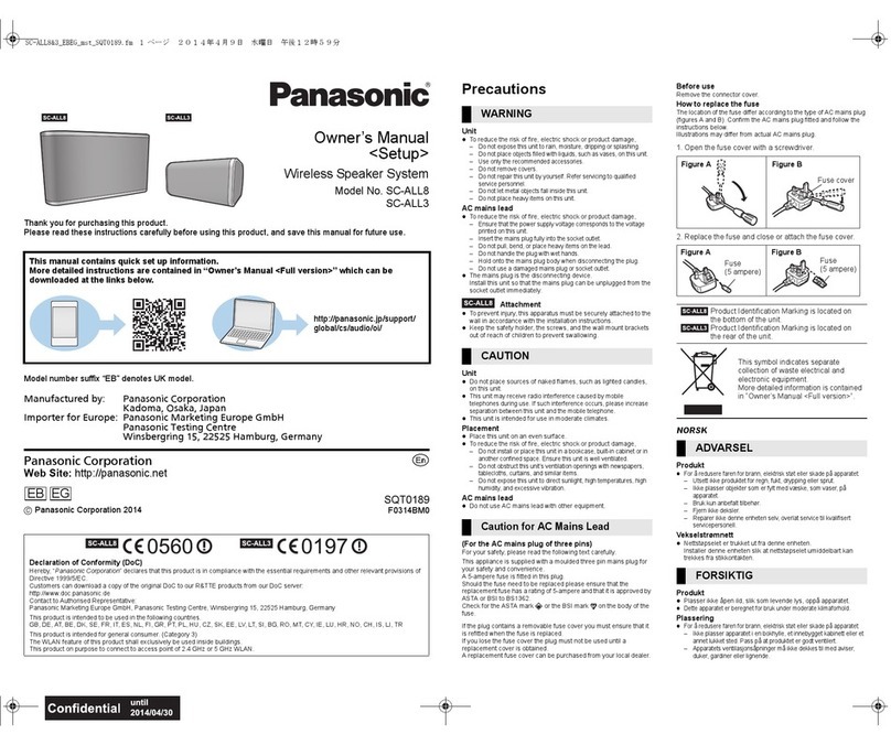 Panasonic SC-ALL8 User manual