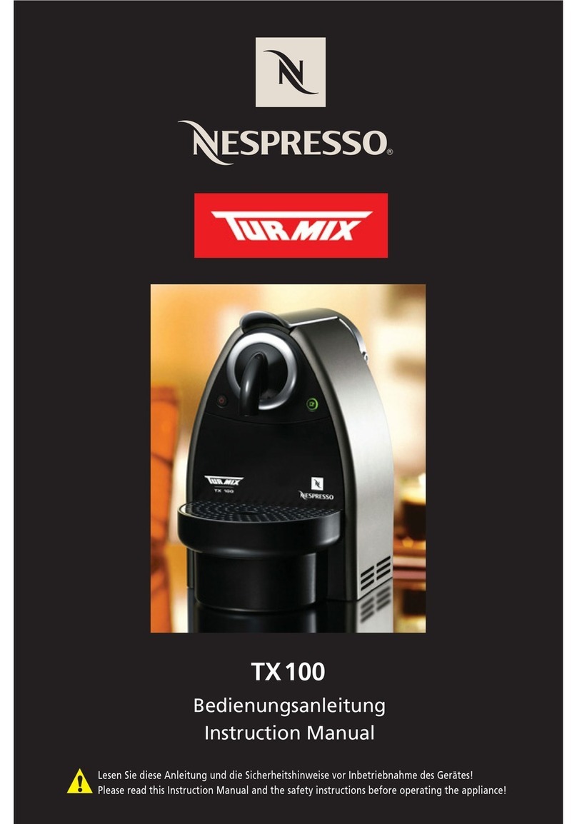 TUR MIX Nespresso TX 100 instruction manual