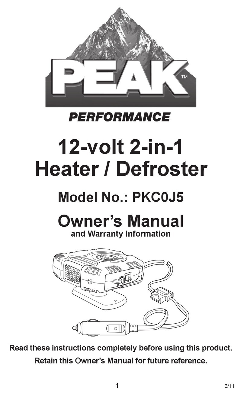 Peak Performance PKC0J5 User manual