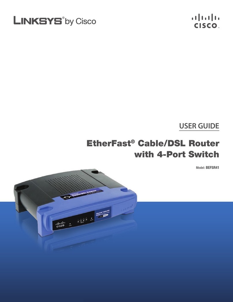Linksys BEFSR41 - EtherFast Cable/DSL Router user guide Linksys BEFSR41 - EtherFast Cable/DSL Router user guide