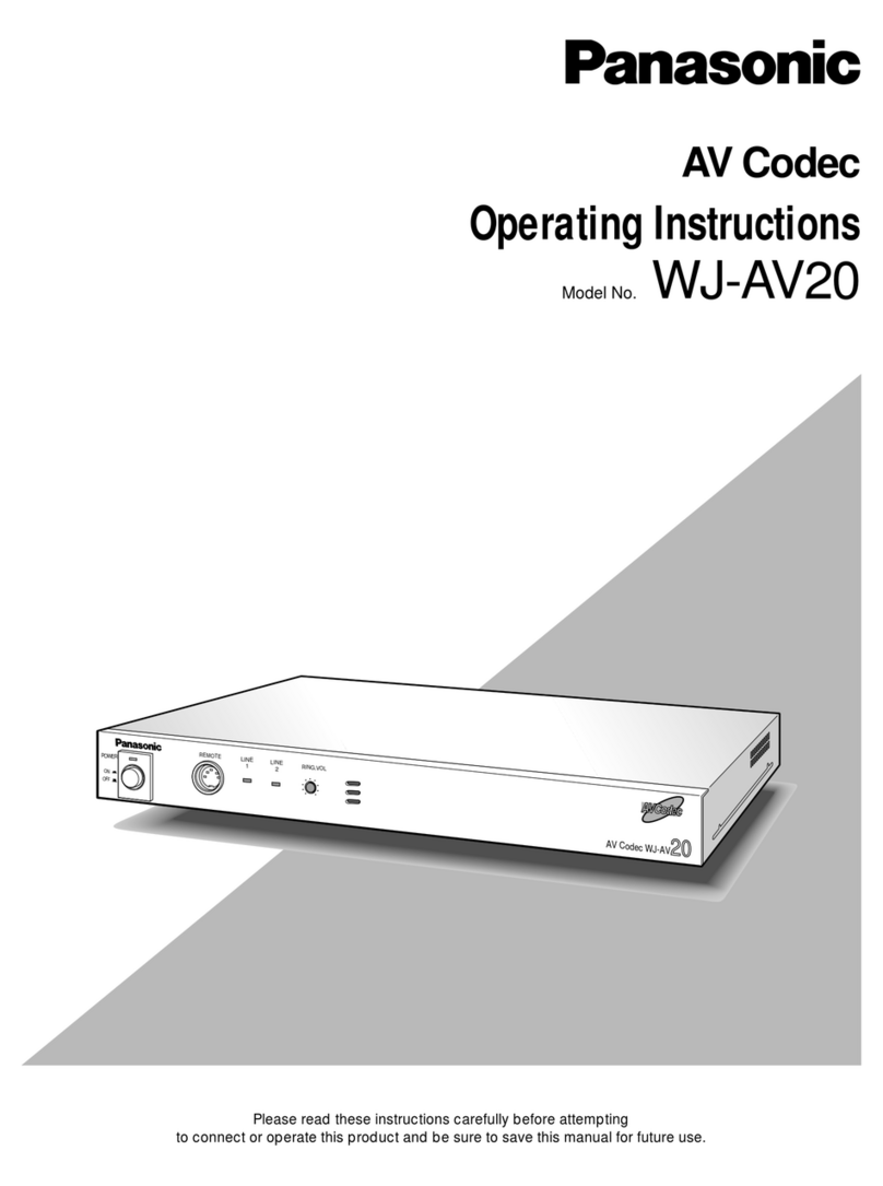 Panasonic WJ-AV20 User manual Panasonic WJ-AV20 User manual