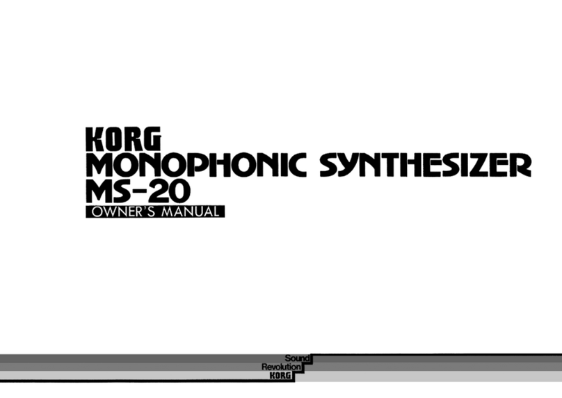 Korg MONOPOLY POLYSIX MS-20 owner's manual