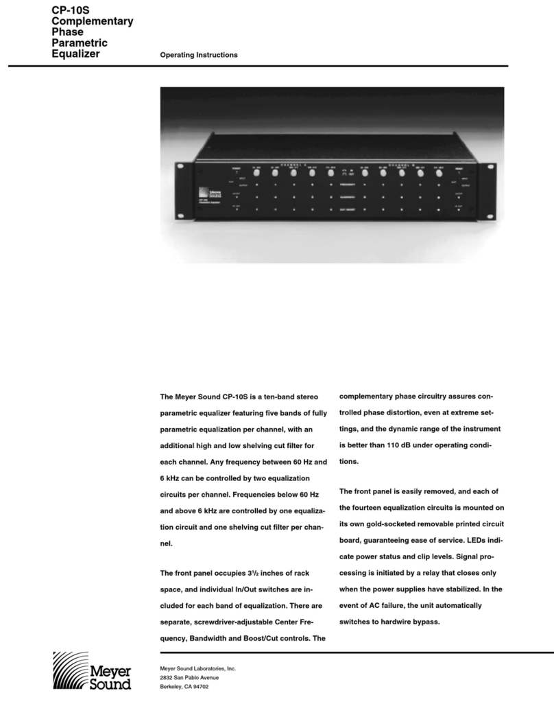 Meyer Sound CP-10S operating instructions