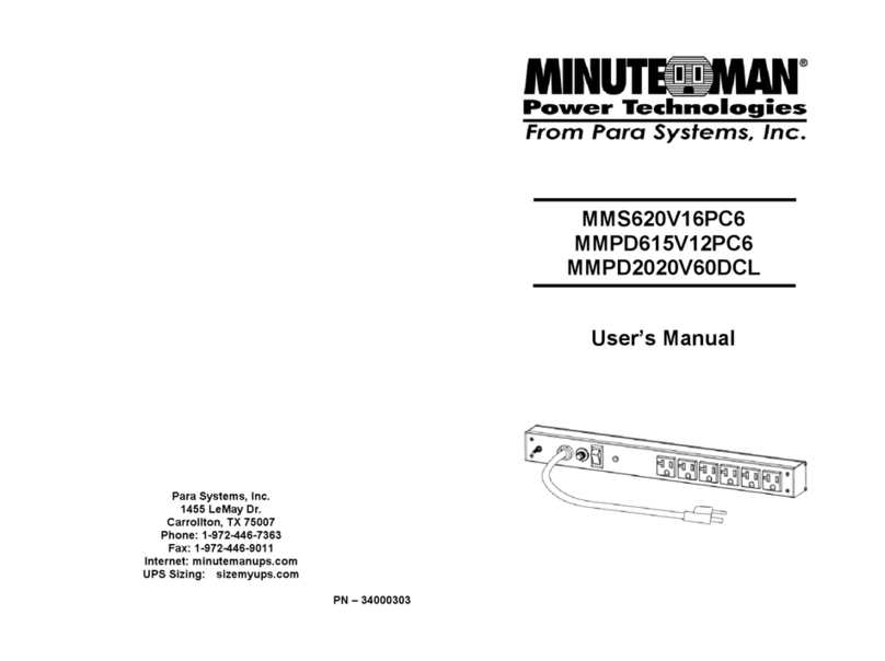 Minuteman MMS620V16PC6 user manual