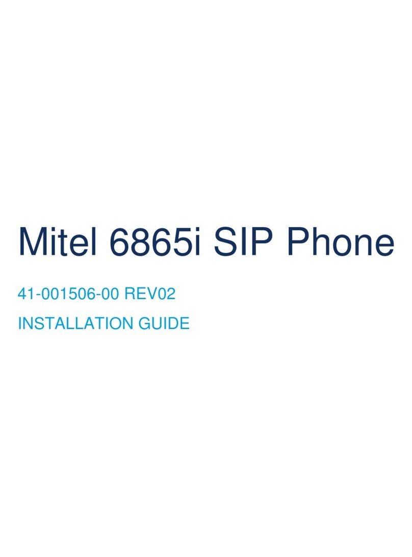 Mitel 6865i User manual Mitel 6865i User manual