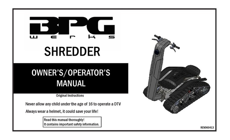 BPG werks REV060413 Owner's/operator's manual