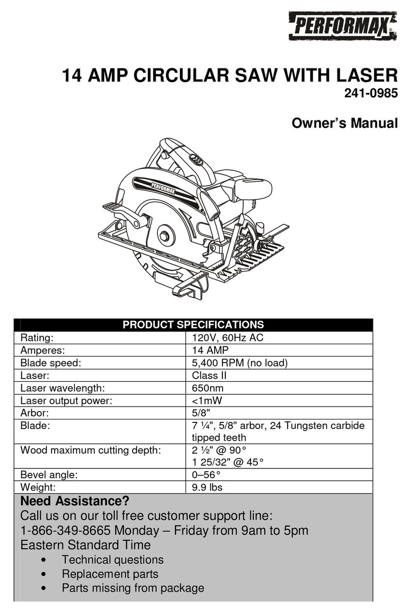 Performax 241-0985 owner's manual