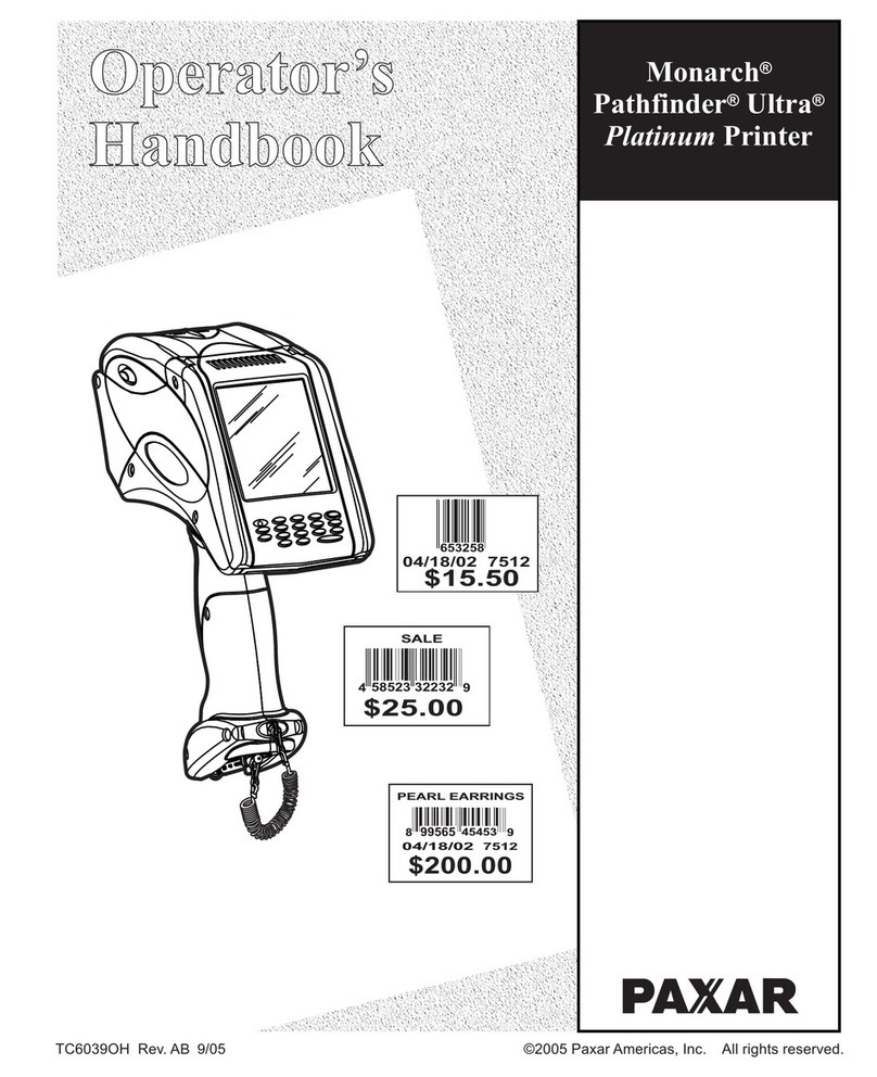 Paxar Monarch series Service manual