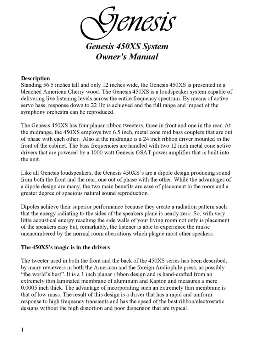 Genesis 450XS owner's manual