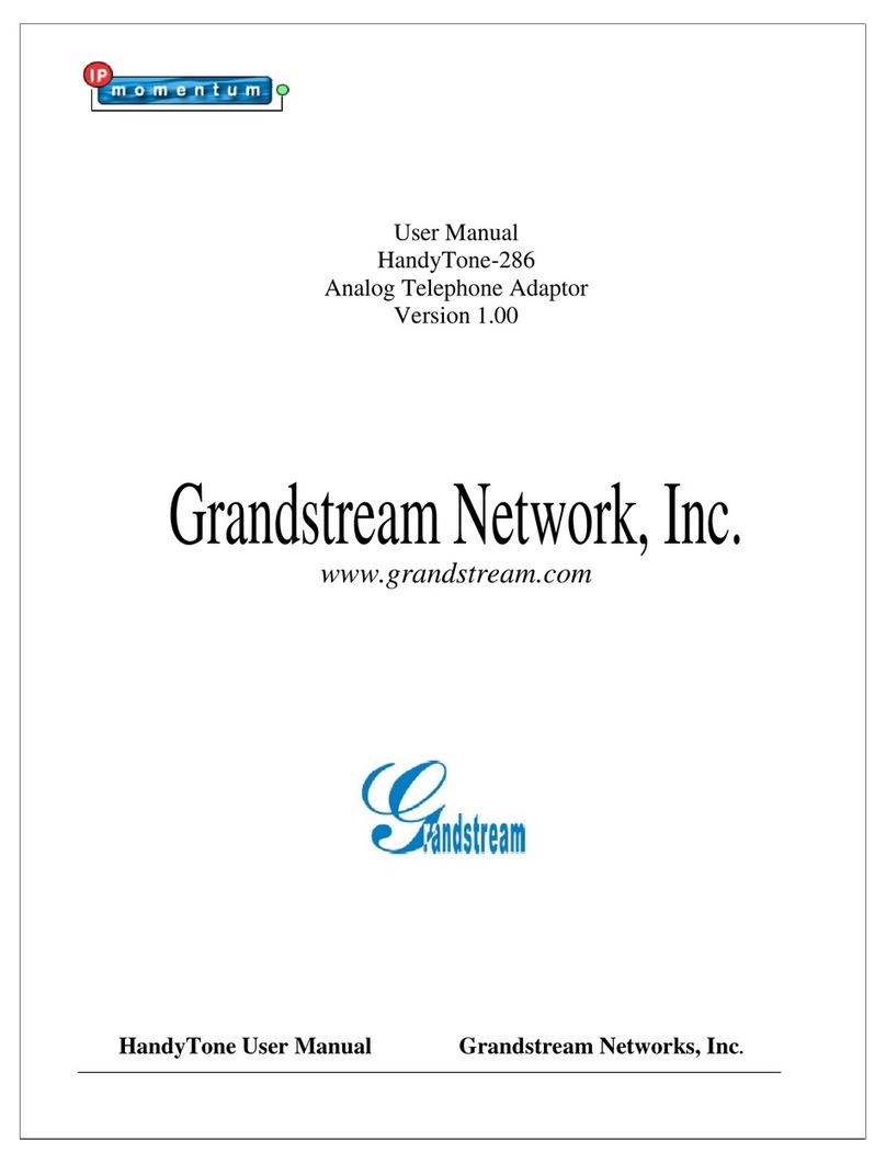 Grandstream Networks HandyTone-286 Rev 3.0 User manual